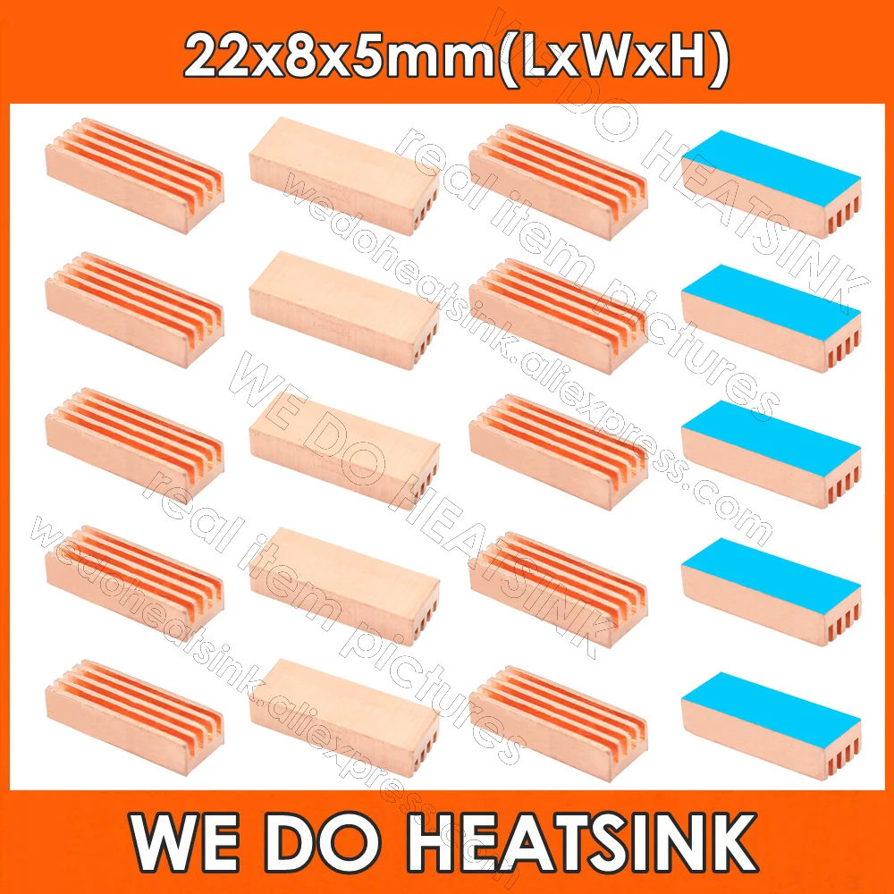 WE DO HEATSINK Маленький крошечный полезный радиатор из чистой меди без или с термопрокладкой для набора микросхем Raspberry Pi Banana Pi IC