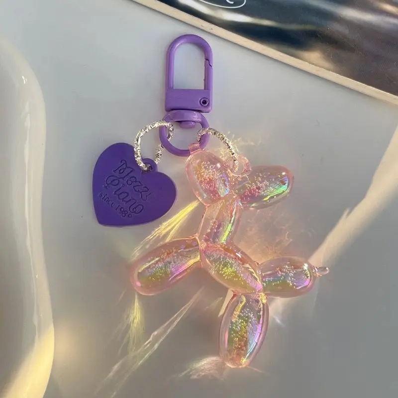 DIY Candy Farbe Süße Harz Ballon Hund Schlüsselbund für Frauen Mädchen Tier Geformt Telefon Kette Schlüssel Schnalle Zubehör Tasche Anhänger