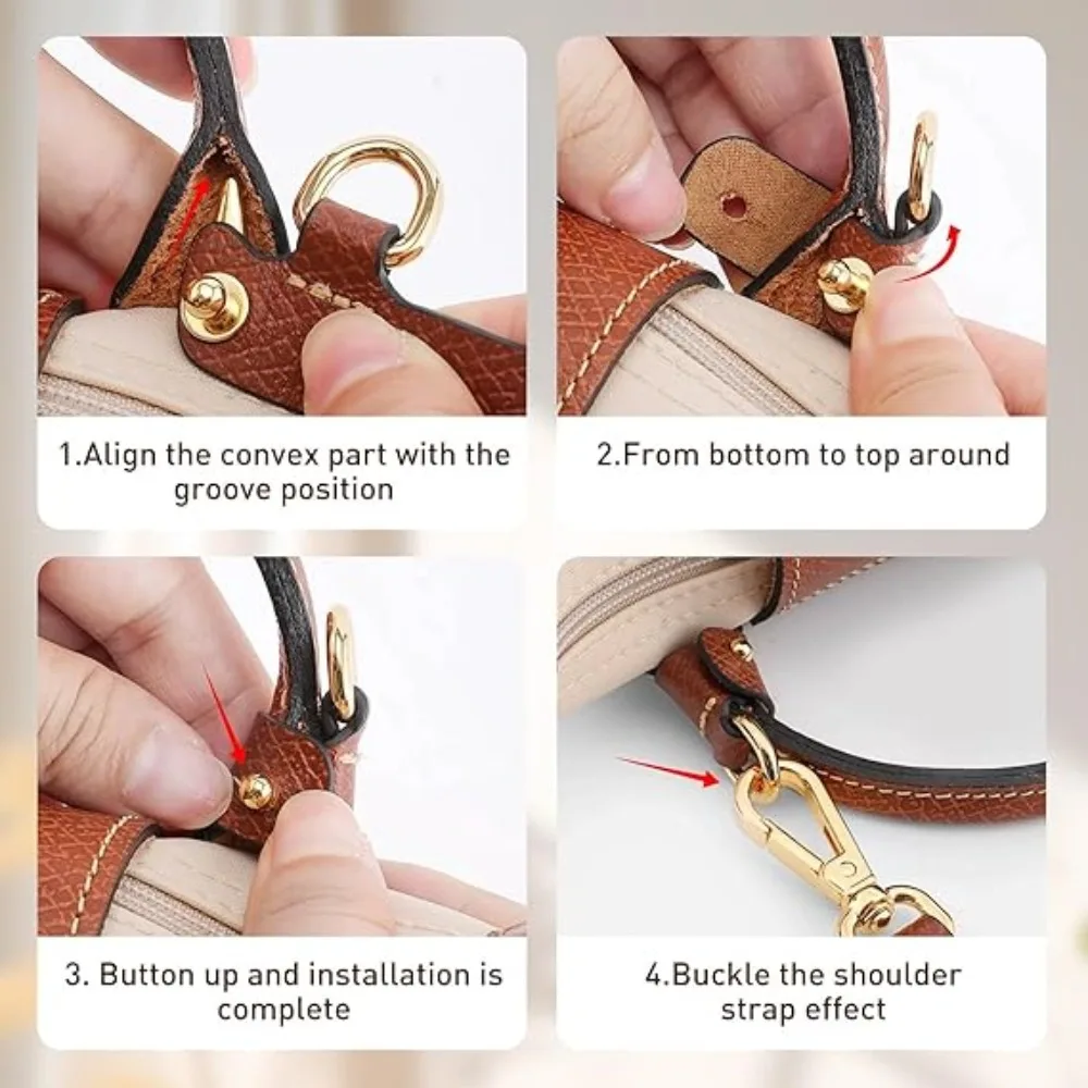 NEW Adjustable Bag Strap For Longchamp Bag Accessories Short Handle Small Size No Punching Modification Tote Shoulder Strap