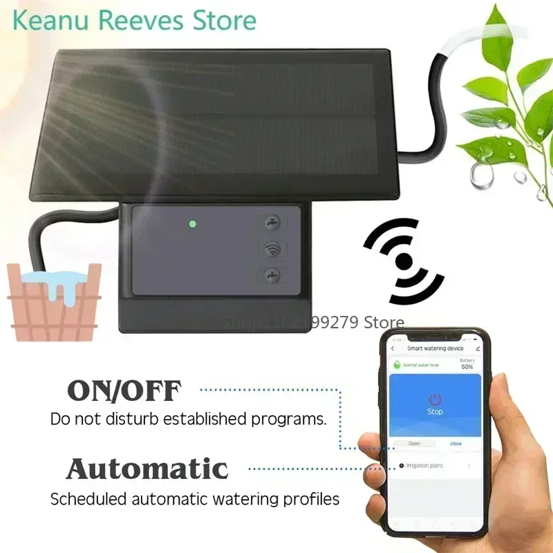 Zestaw do automatycznego nawadniania kropelkowego z pompą, zasilany energią słoneczną, sterowany przez aplikację Tuya WiFi, zdalnie sterowany system nawadniania ogrodu, zestaw z 10/15 głowicami.