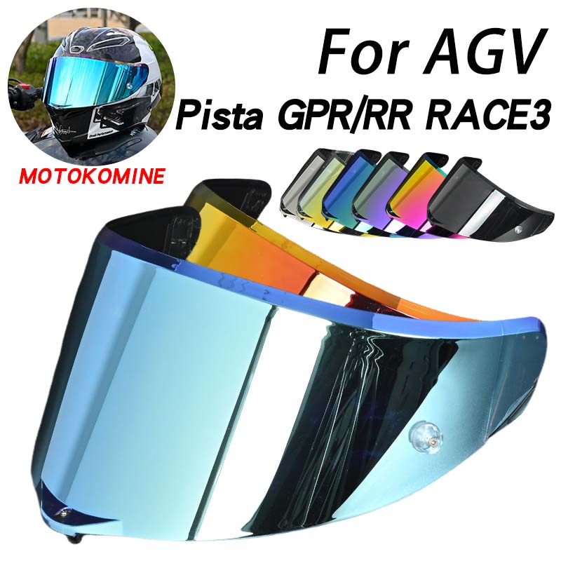 12 Màu Xe Máy Mũ Bảo Hiểm Full Face Che Ống Kính Cho AGV PISTA GP R GP RR Corsa R Corsa RR RACE3