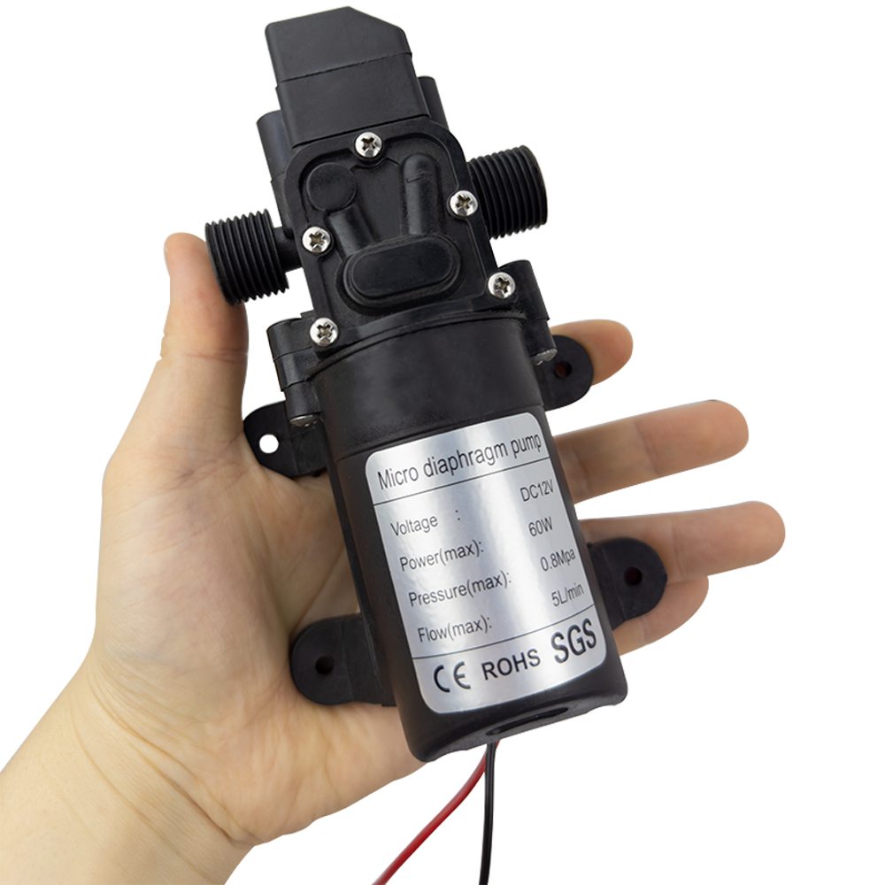 DC12V 120PSI 60W 5L/Min Hochdruck Membranpumpe Mini Elektrische selbstansaugende Pumpe Wasser Waschmaschine Pestizid Spritzen