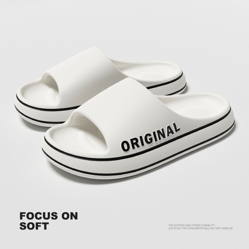 Feslishoet รองเท้าแตะชายหญิงสุดเท่, รองเท้าแตะนุ่มใส่เดินชายหาดรองเท้าลำลองน้ำหนักเบารองเท้าแตะแบรนด์กลางแจ้ง