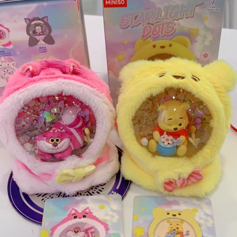 新しい Maomaoji シリーズぬいぐるみクリスタルボールブラインドボックス Di かわいいプーさんクリスタルボール飾りアニメーション周辺機器ギフト