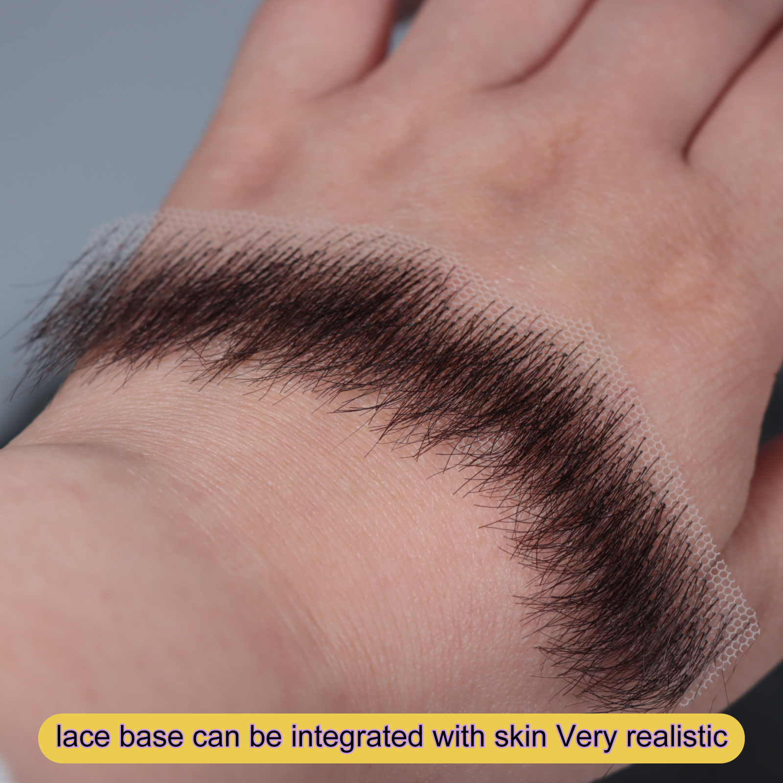 Preto falso rosto barba bigode para homens natural cabelo humano invisível laço suíço marrom em linha reta grosso facial barba falsa maquiagem