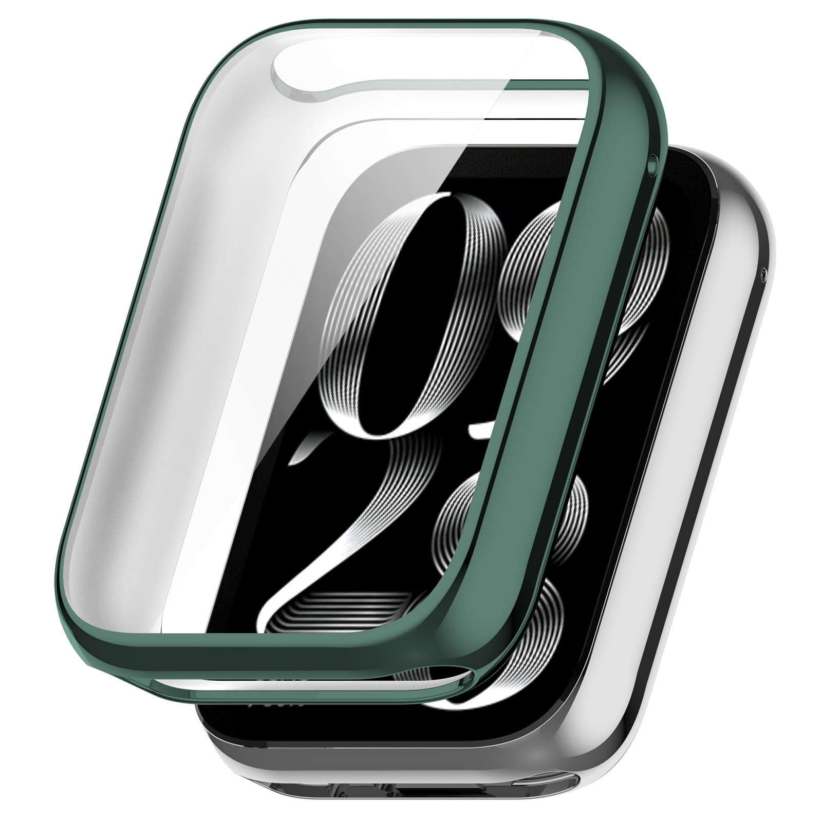 Capa completa macia + vidro temperado para redmi watch 4, capa protetora de tela + capa vermelha mi watch4 para xiaomi 8 pro