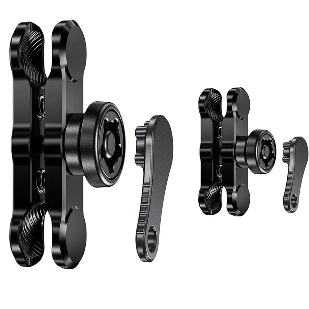Brazo de doble enchufe de aleación de aluminio antirrobo, 6CM, 9CM, Compatible con soportes, componente de bola de 1 '', soporte para teléfono para bicicleta y motocicleta