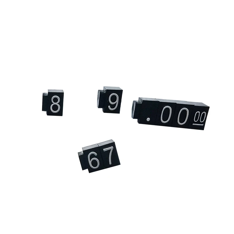30Sets Medium Plastic Cubes Price Display Tags Adjustable Number Stand Frame Label Shop