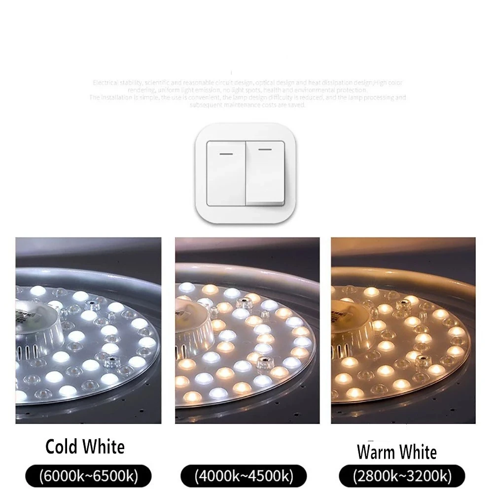 100W 36W 24W 18W 12W LED anillo PANEL círculo luz SMD LED tablero de techo redondo tablero de lámpara circular AC 220V 230V 240V luz LED