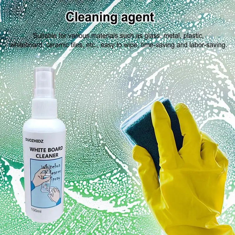 Dry Eraser Board Cleaner 100ml Whiteboard Cleaner Dry Erasing Low Odor Cleaning Spray Safely Board Eraser Multi-Purpose