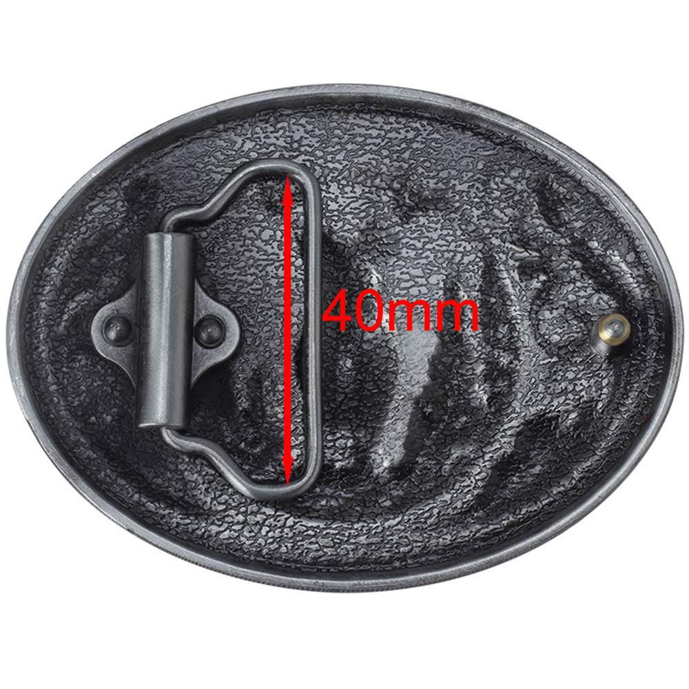 Cheapify Dropshipping รูปไข่ Vintage Western คาวบอยป้องกันสัตว์ป่ากวาง Hunter เข็มขัดหัวเข็มขัดสําหรับชาย