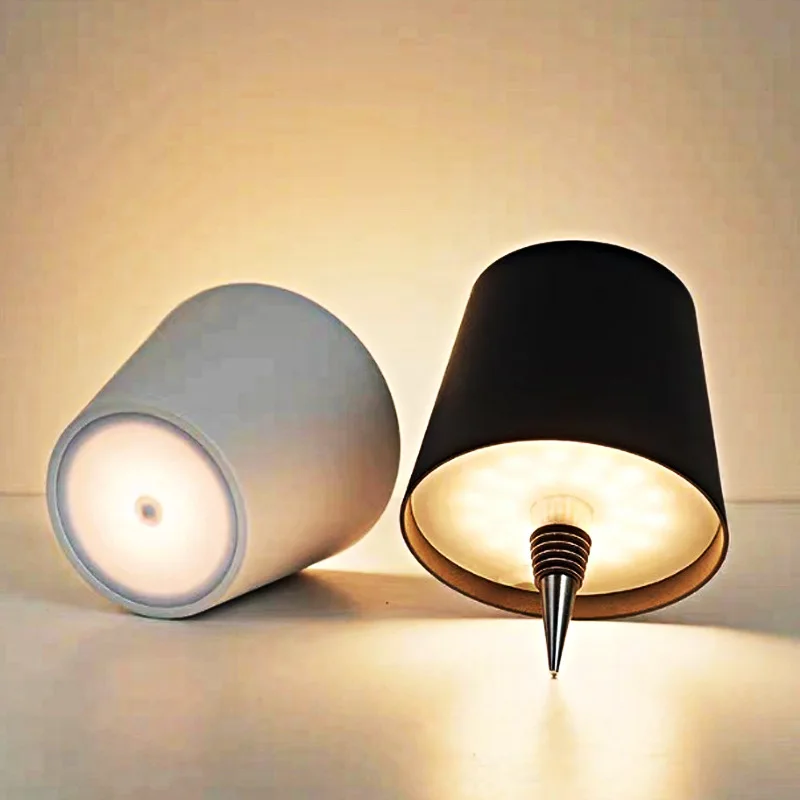 Lámpara de botella regulable de 3 colores, lámpara de mesa LED, lámpara de noche recargable, atenuación continua para fiestas, bares, botellas de vino, restaurantes