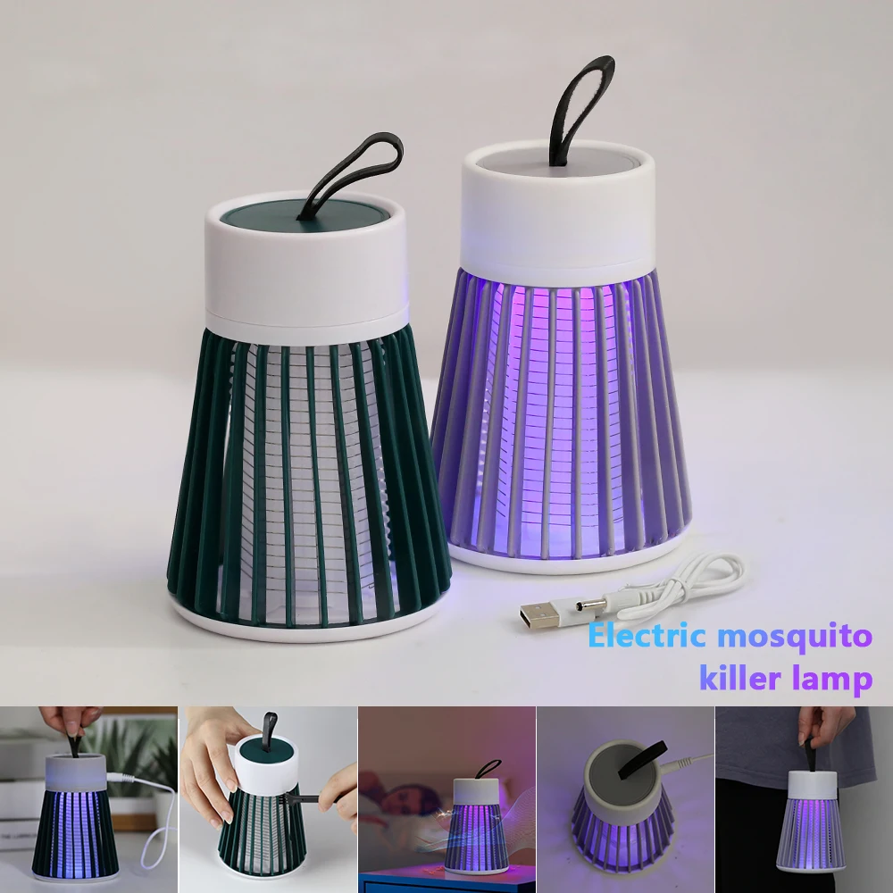 Porażenie prądem lampa zabijająca komary USB 5V pułapka na muchy Zapper środek odstraszający owady sypialnia zewnętrzna pułapka na komary