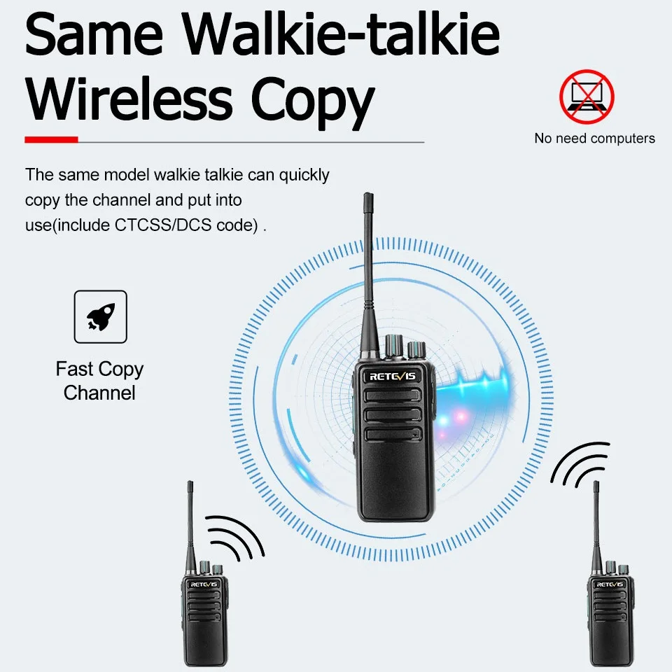 Walkie Talkie 2 Stück retevis Walkie-Talkies pmr 446 rb629 legales tragbares Funkgerät mit großer Reichweite für die Jagd in der Hotel fabrik