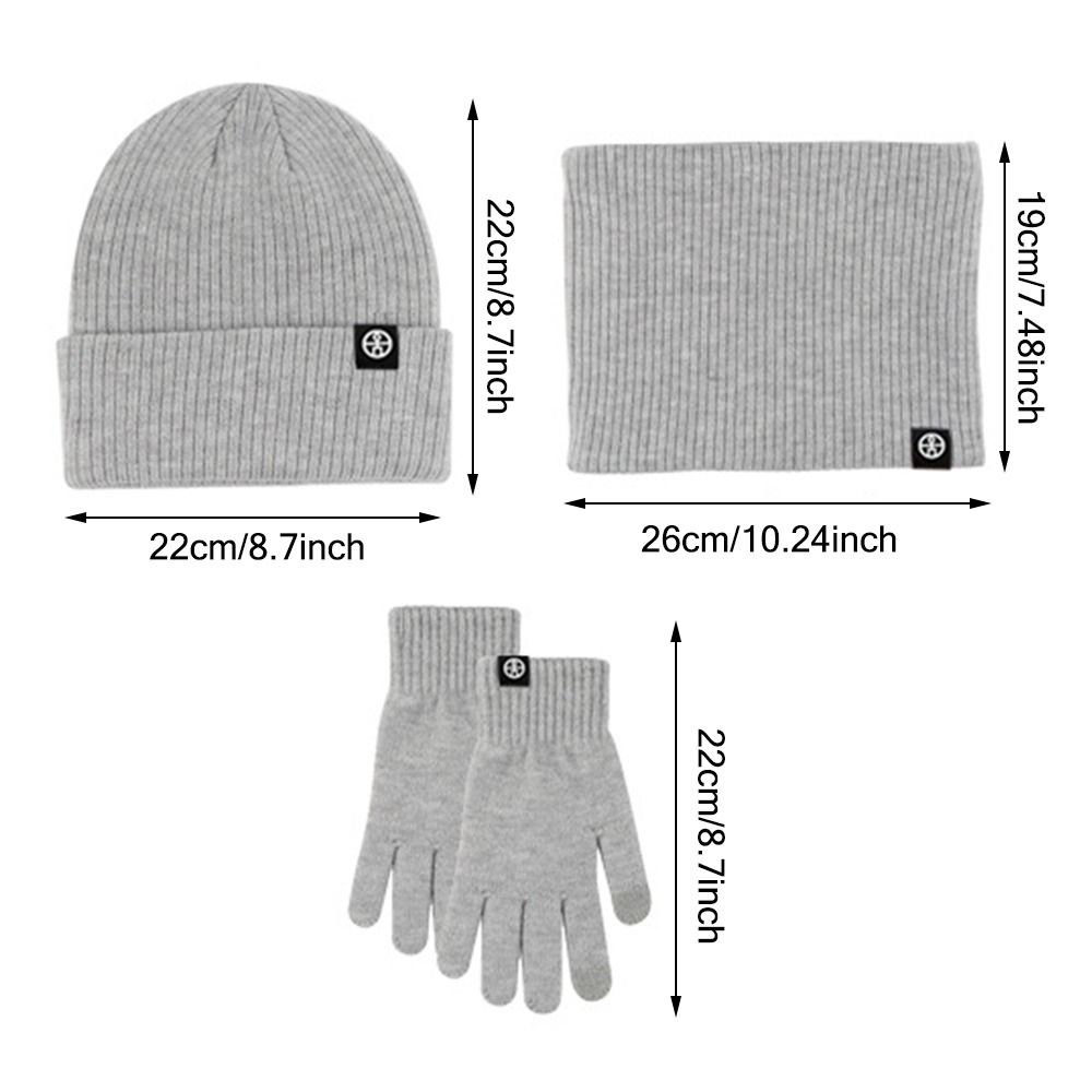 Geschenke warme Fleece Mütze Hut Schal Handschuhe weiche lässige Touchscreen Handschuhe Hals Schal für Frauen Männer