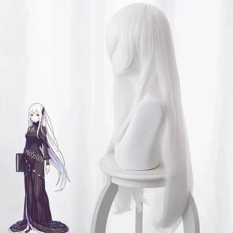 エキドナ コスプレウィッグ RE:ゼロから始める異世界生活 僕 白ロングストレートヘア