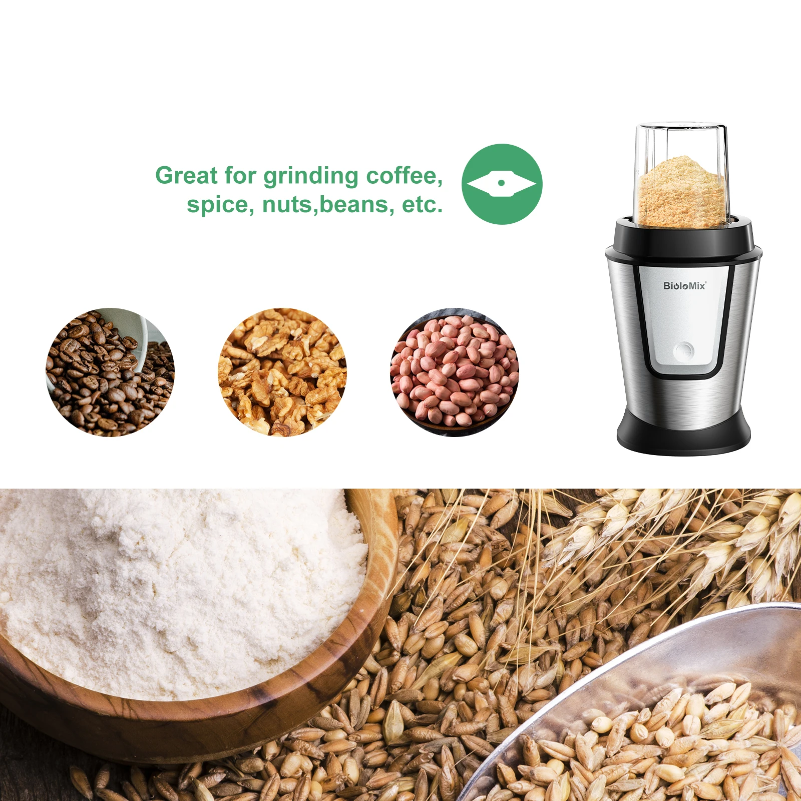 BioloMix-procesador de alimentos multifuncional 3 en 1, exprimidor portátil de 700W, batidora Personal, picadora de alimentos y picadora seca
