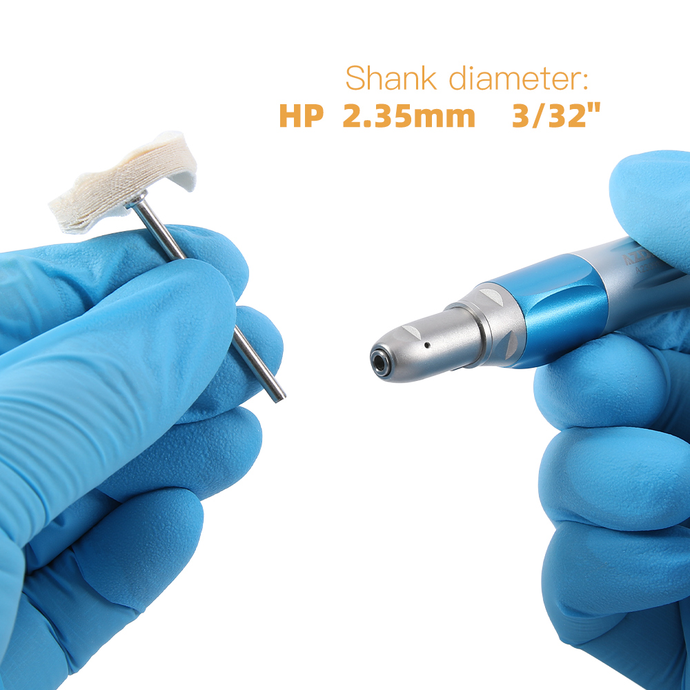 10 unids/pack cepillo de pulido Dental fieltro/Cashmere/algodón HP2.35mm,3/32"
