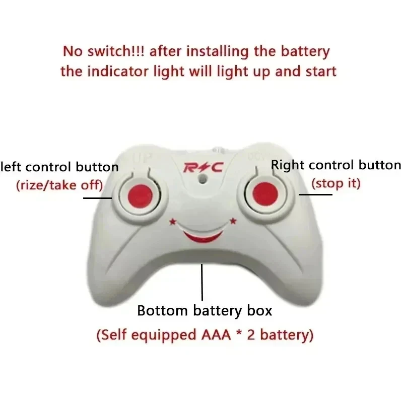 Rechargeable Mini RC Drone Remote Safe Fall-resistant RC Helicopters Drone ChildrenToys(No remote control battery)