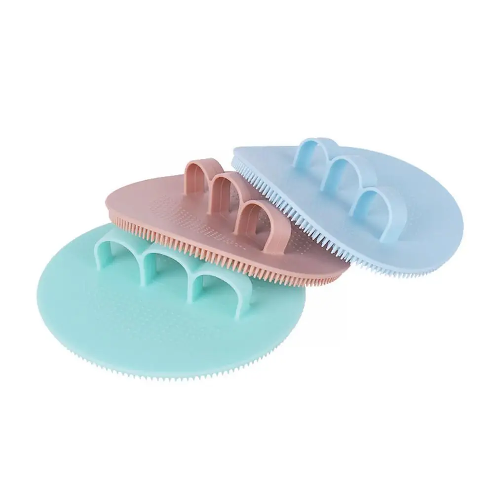 Cepillo de limpieza de ducha de silicona para todo tipo de piel, champú de baño, removedor de exfoliante corporal, masaje exfoliante Bru W6N3