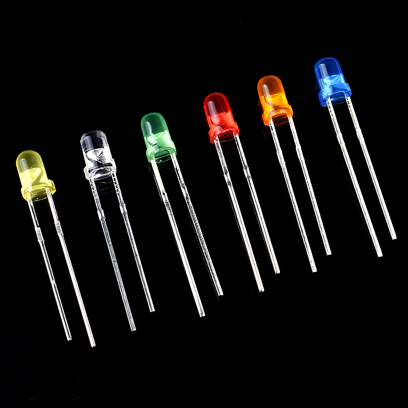 100-500 PCS,3 มม.5 มม.,LED ไดโอดชุดสารพัน,สีขาวสีเขียวสีแดงสีฟ้าสีเหลือง,LED Light Emitting Diode ชุดอิเล็กทรอนิกส์,ไฟแสดงสถานะ