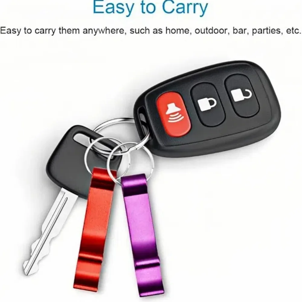 5PCSCustom LOGO Name Bottle Opener Beer Keychain Keyring Multifunctional Laser Carving Key Ring Chain Bar AD Multi Color Gift