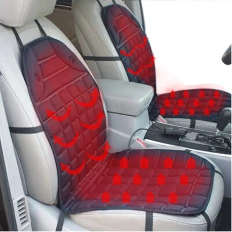 Asientos calefactables de coche de 12V, calentador de asiento de invierno, fundas de cojines calefactores para asiento de coche, asiento calefactable eléctrico, cojines de invierno con estilo para coche
