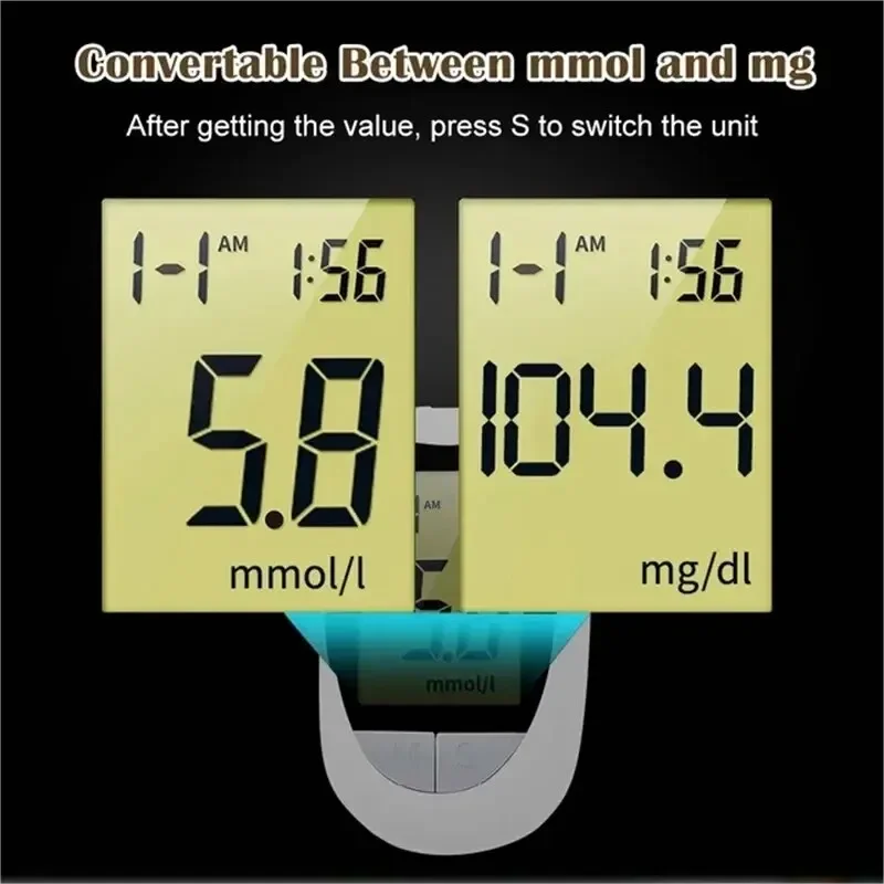 AJC เลือดกลูโคส Glucometer ชุดทดสอบโรคเบาหวาน 50/100pcs แถบ Lancets น้ําตาลในเลือดทางการแพทย์ Mg/mmol freestyle libre