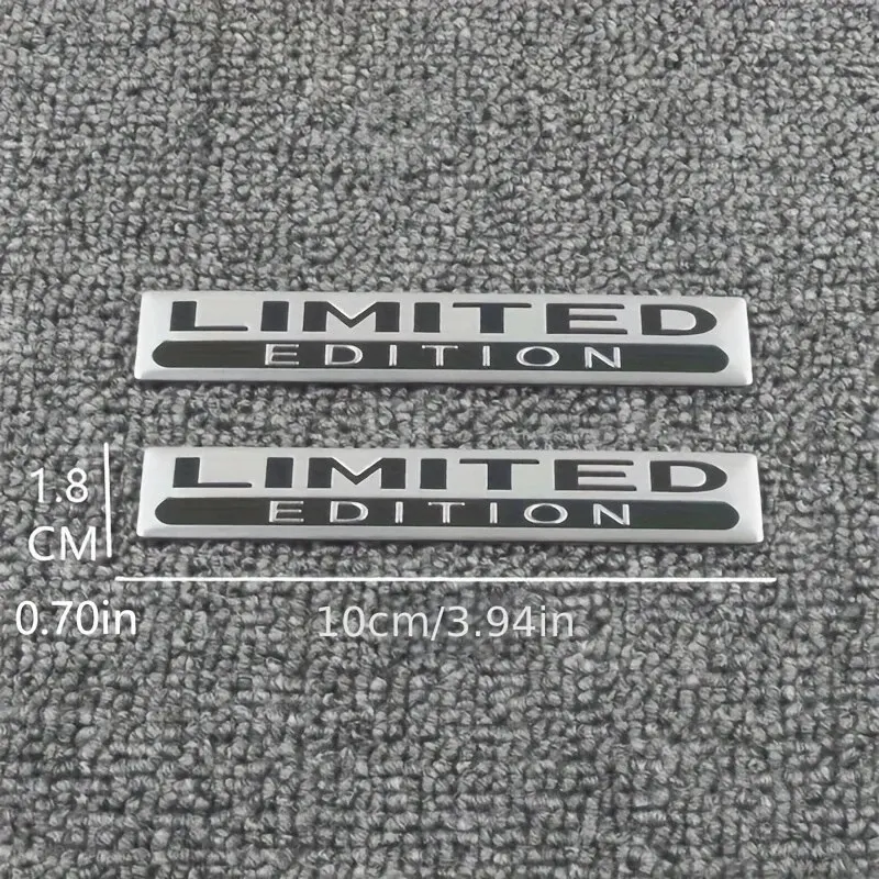 2PCS โลหะ Limited Edition 3D รถป้ายสติกเกอร์ Trunk Fender Emblem Decal อุปกรณ์เสริมสําหรับรถยนต์รถจักรยานยนต์จักรยาน
