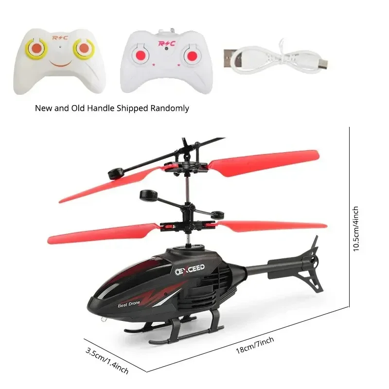 Helicóptero de suspensão com controle de gestos de canal, aeronave de indução remota rc com luz led de carregamento, brinquedo infantil para meninos