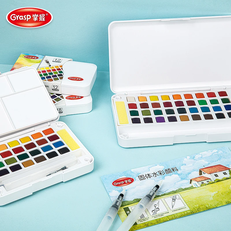 12/24/36/48 สีสีน้ําชุดแปรงน้ําปากกาอุปกรณ์ศิลปะสําหรับศิลปิน,สมัครเล่น Hobbyists และคนรักภาพวาด