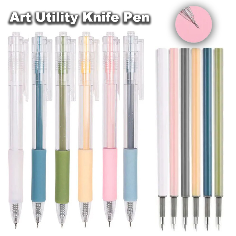 Cuchillo de utilidad, bolígrafo, cuchillo de corte de papel artístico, pegatina para álbum de recortes, corte de precisión, papel para manualidades, artilugios de oficina, papelería escolar