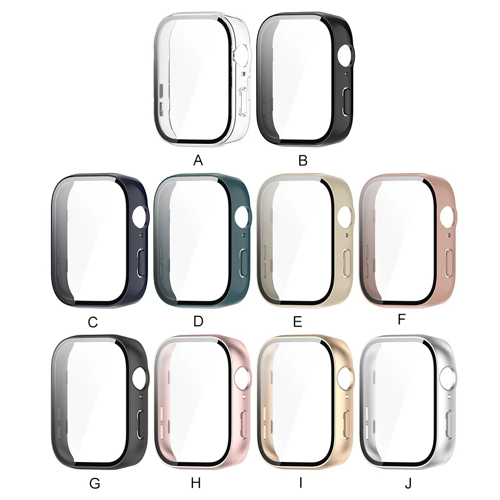 PC Watch Case with Tempered Glass Watch Screen Protector Anti-Scratch Full Coverage Frame Compatible with Huawei Watch Fit 3