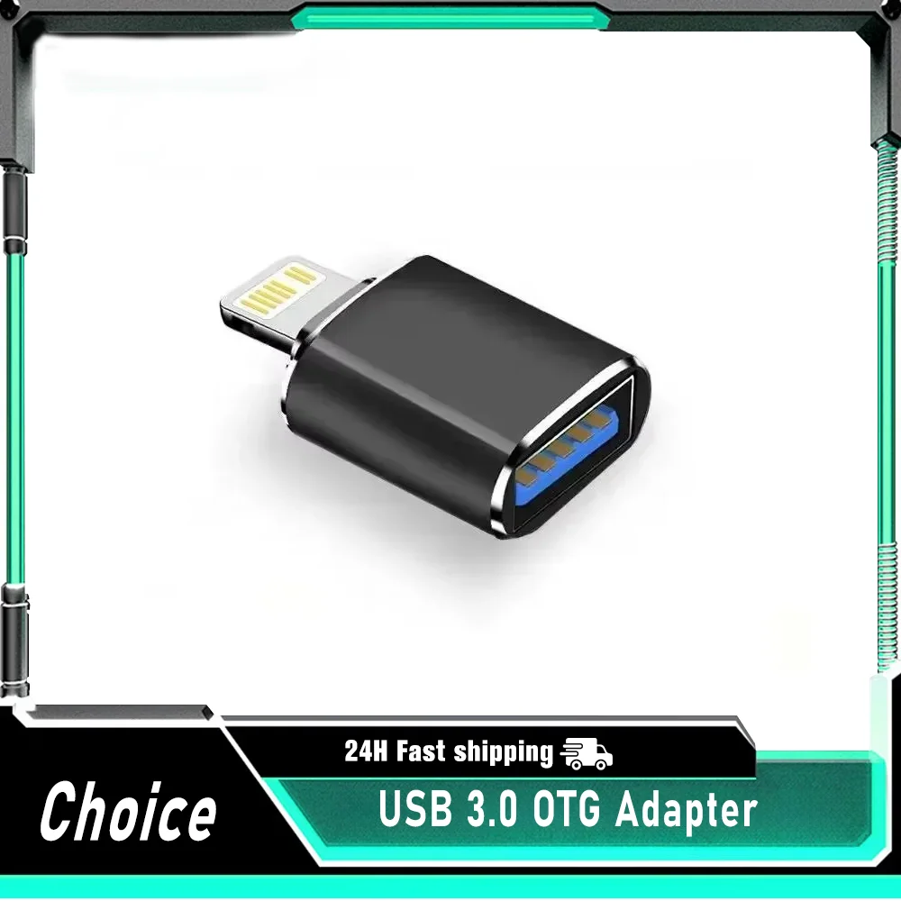 【USB 3.0 OTG Adapter for iPhone & iPad】Lightning to USB 3.0 High-Speed Data Transmission Compatible With IPhone