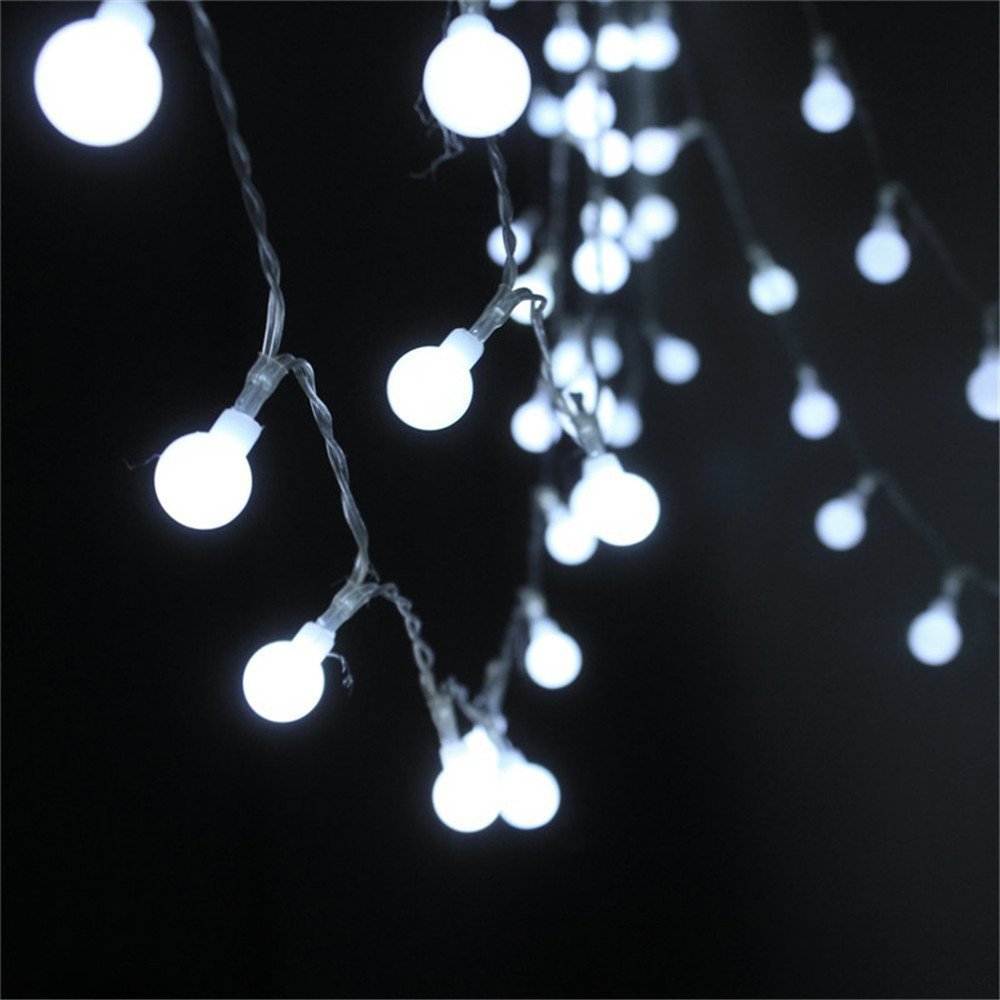 10m 20m 50m LED Ball String Lights EU/US Plug Christmas Wedding Garland Fairy Tale String Lights Outdoor Garden Decoration Light