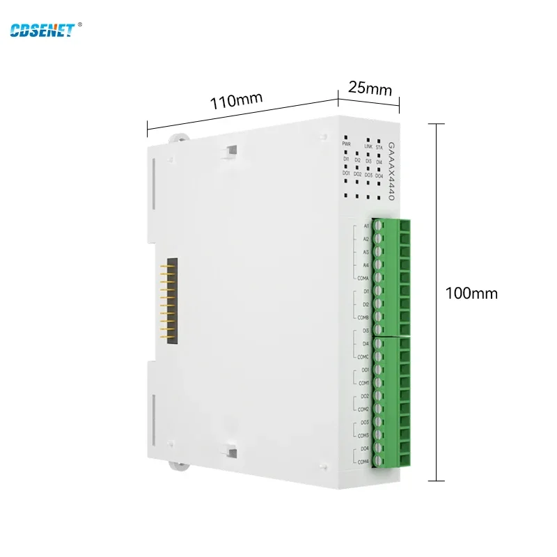 Rs485 ethernet 4di 4ai 4do erweiterung fernbedienung io modul cdsenet gaaax4440 analoge schalter erfassung modbus tcp rtu funktioniert mit host