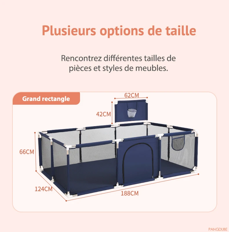Kangdube – parc de jeux pour bébés, clôture pour enfants, fosse à balles, piscine, aire de jeux pour bébés, clôture de sécurité pour bébés