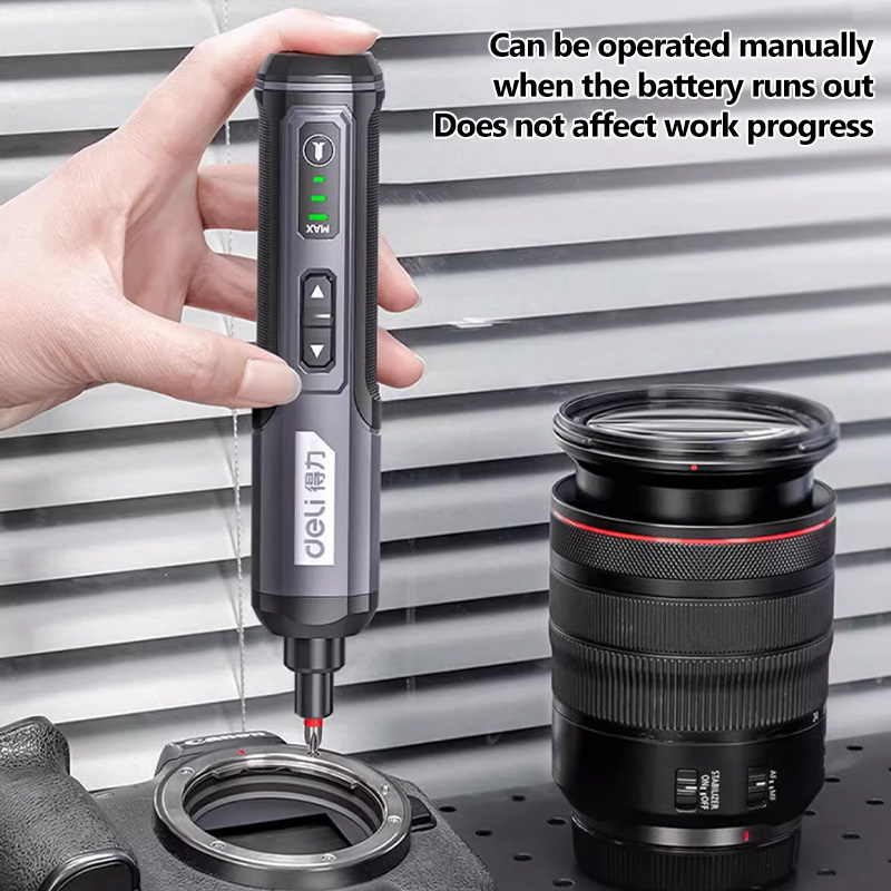 Deli 4V Mini Electrical Screwdriver Set Portable LED Kit Smart Cordless Electric Screwdrivers USB Rechargeable Hand Drill Tools