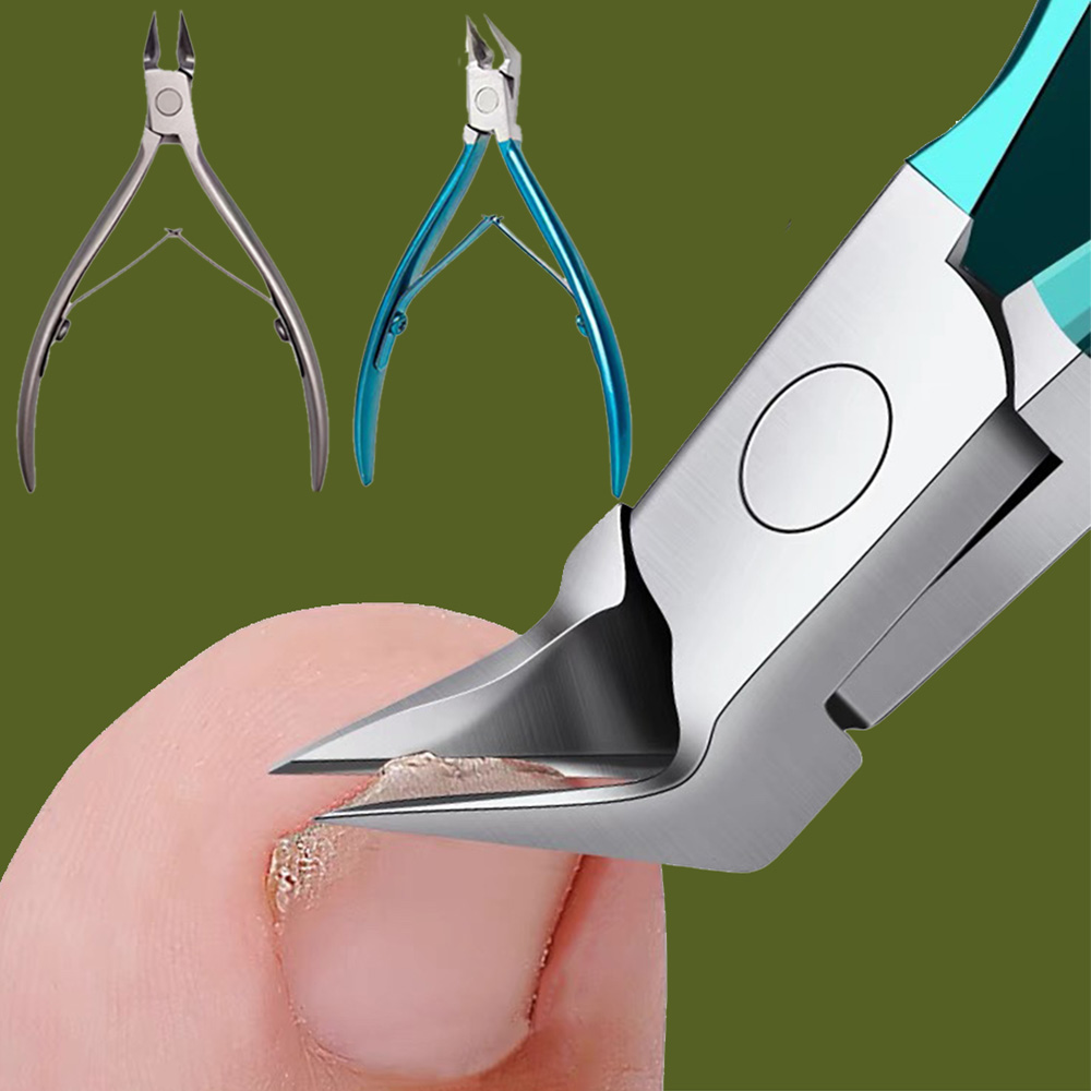 Cortauñas profesional, pinzas para cutículas para paroniquia, cortadores de uñas de acero inoxidable, tijeras para uñas encarnadas, herramienta de manicura