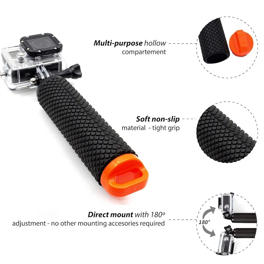 Floating Hand Grip Float Handle Mount for Gopro Hero 13 12 11 10 9 8 7 5 SJCAM insta360 AKASO DJI OSMO Action Camera Accessories