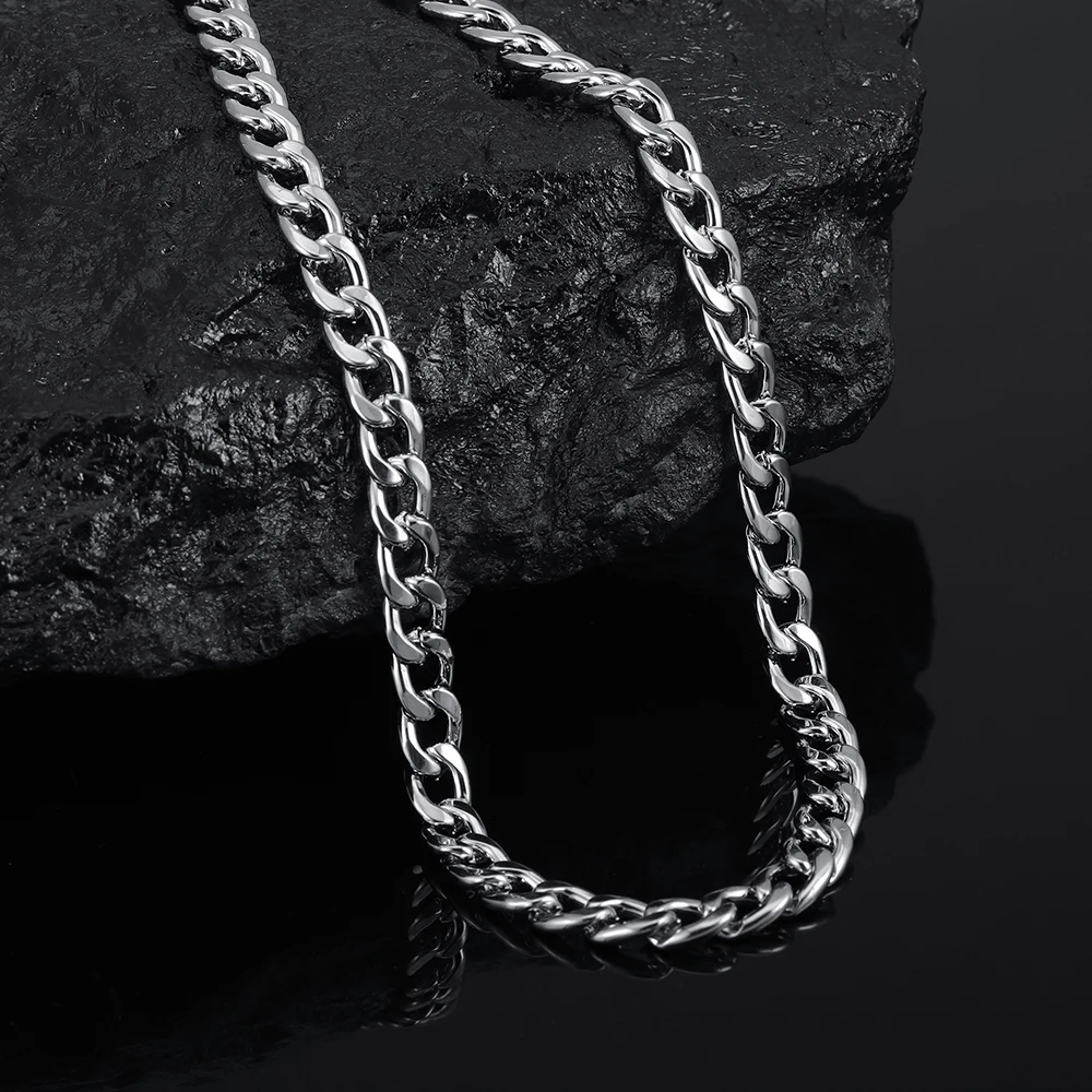 คุณภาพสูงคลาสสิก Cuban Link Chain สร้อยคอแฟชั่นเครื่องประดับของขวัญผู้ชายและผู้หญิงเหมาะสําหรับทุกโอกาส
