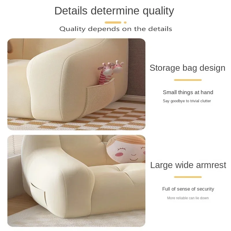 Children’s Sofa Reading Book Corner Chair Lazy Bean Bag Stool for Kindergarten Cute Small Sofa for Boys Reading Chair