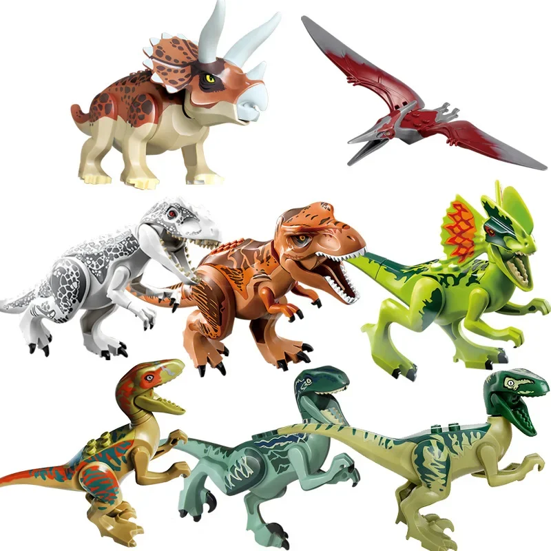 Jurassic Dinosaurier Baby Baustein Zubehör Geschenk Montage Lernspielzeug eine Vielzahl von optionalen Kinderspielzeug im Beutel.