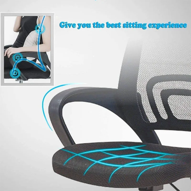 Office Chair Ergonomic Desk Chair Mesh Computer Chair Lumbar Support Adjustable Stool Rolling Swivel Chair For Home Office
