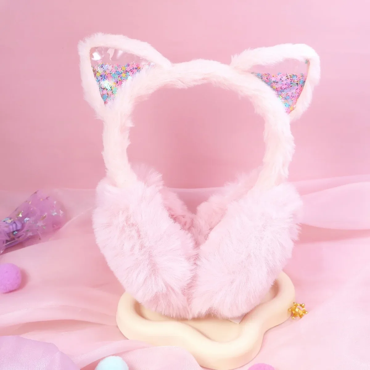 Orejeras peludas favoritas para niños, diseño divertido, orejeras cálidas para niñas, regalo calentador de orejas acogedor para clima frío