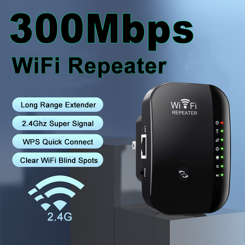 Repetidor WiFi inalámbrico 300Mbps 2,4 Ghz repetidor expansor de red rango 802.11N/B/G repetidor WiFi inalámbrico punto de acceso Booster