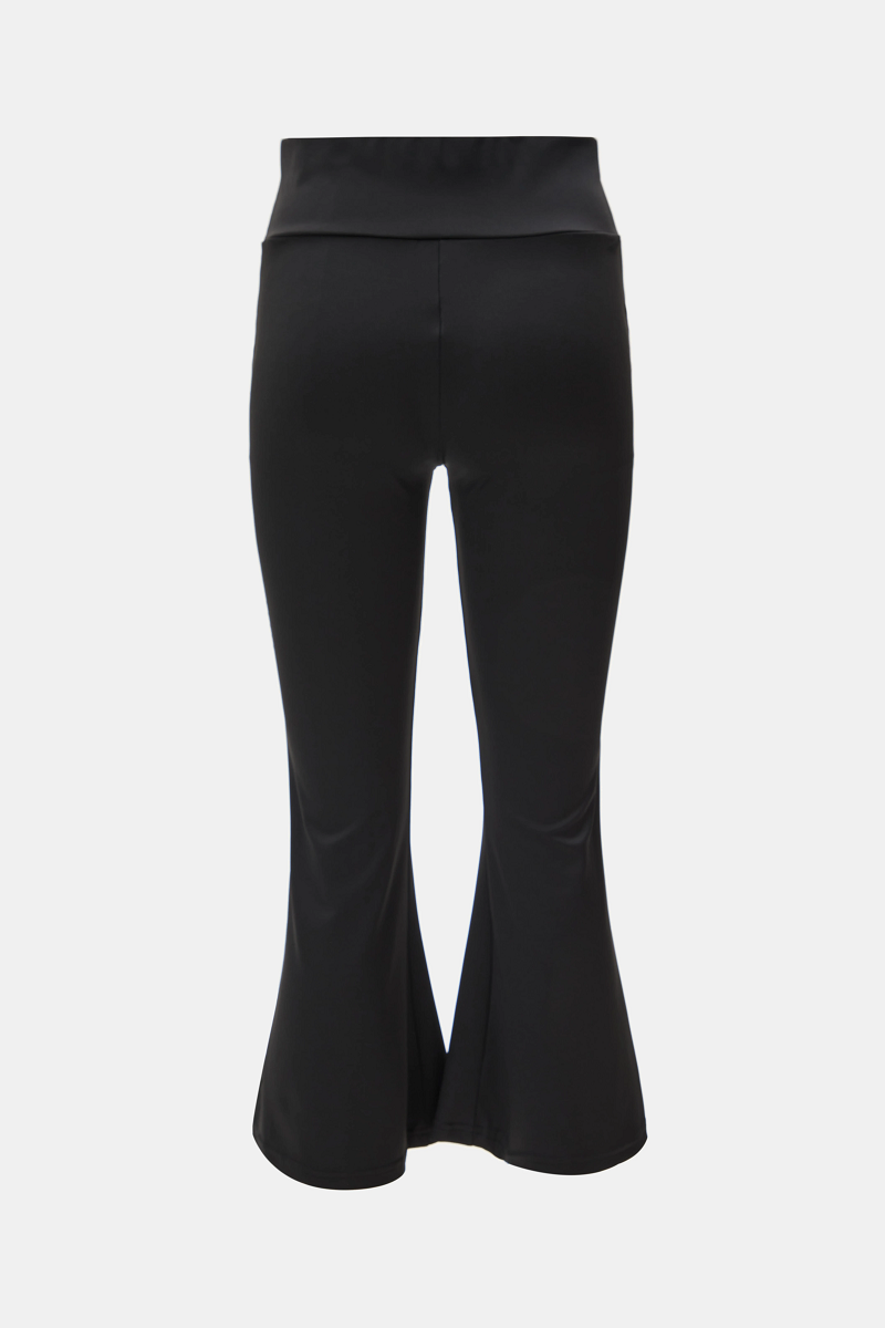 Women's High Waist Micro Flare Yoga Pants - Extended Length  Slimming Sharkskin  Horseshoe Pants 4-Way Stretch