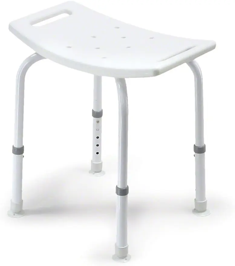 Shower Stool DH 240 ohne Backrest, 5-fach höhenverstellbar, weiß