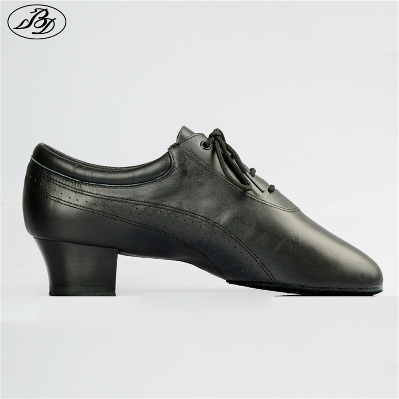BD Dance-zapatos de baile latino para hombre, suela dividida, de cuero suave, profesional, con tacón elástico, para baile de salón, 424