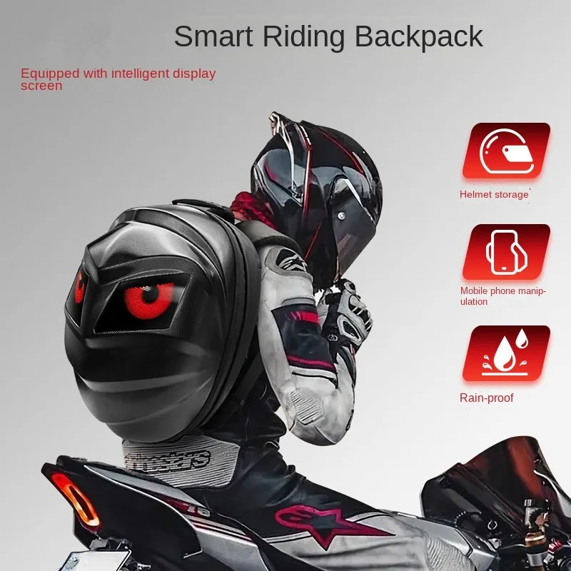Mochila LED Knight para ciclismo, bolso Led para motocicleta con pantalla ocular, aplicación Bluetooth, impermeable, bolso escolar para mujer, Rugzak